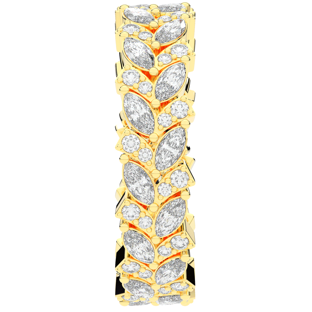 1.50CT.TW MARQUISE AND ROUND LAB DIAMOND ETERNITY WEDDING BAND - Nazarelle