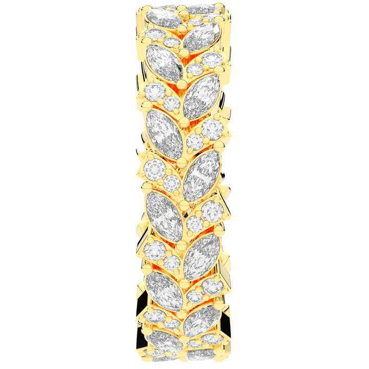 1.50CT.TW MARQUISE AND ROUND LAB DIAMOND ETERNITY WEDDING BAND - Nazarelle