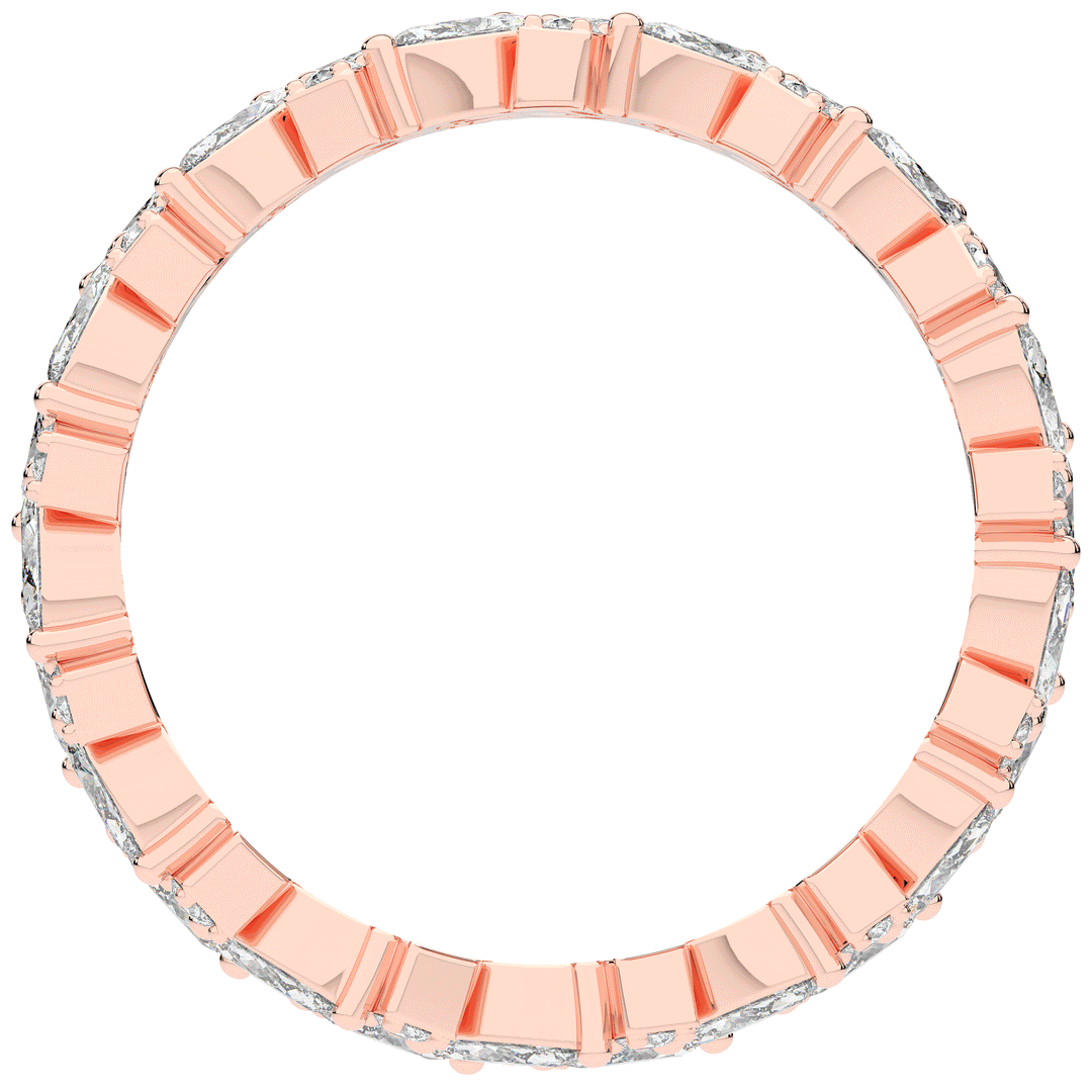 1.50CT.TW MARQUISE AND ROUND LAB DIAMOND ETERNITY WEDDING BAND - Nazarelle