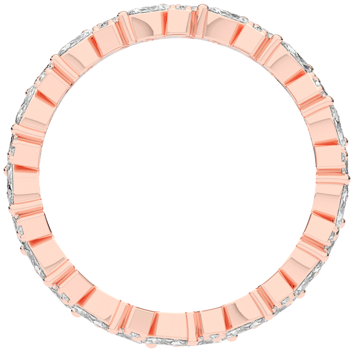 1.50CT.TW MARQUISE AND ROUND LAB DIAMOND ETERNITY WEDDING BAND - Nazarelle