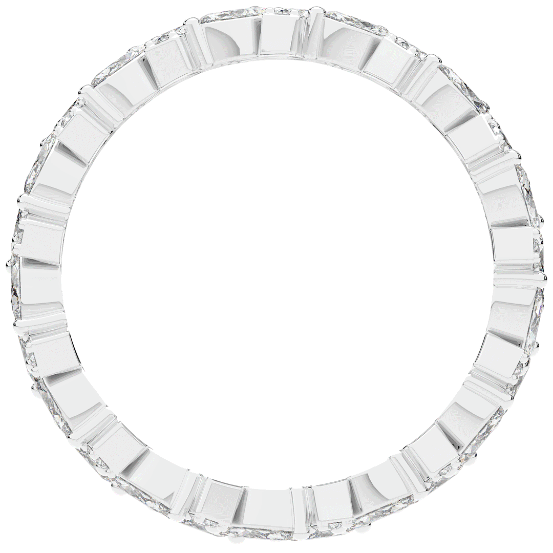 1.50CT.TW MARQUISE AND ROUND LAB DIAMOND ETERNITY WEDDING BAND - Nazarelle