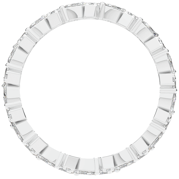 1.50CT.TW MARQUISE AND ROUND LAB DIAMOND ETERNITY WEDDING BAND - Nazarelle