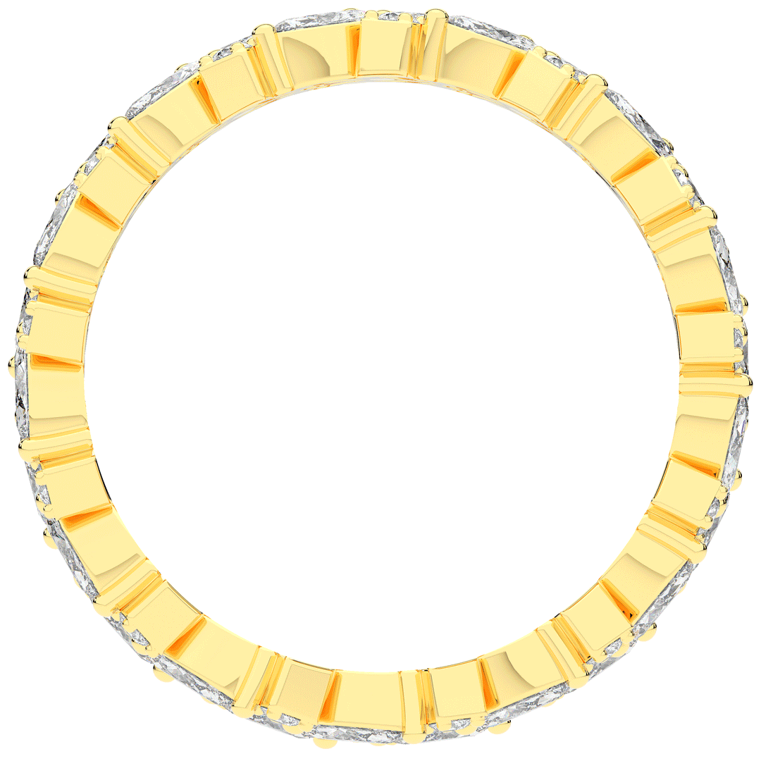 1.50CT.TW MARQUISE AND ROUND LAB DIAMOND ETERNITY WEDDING BAND - Nazarelle