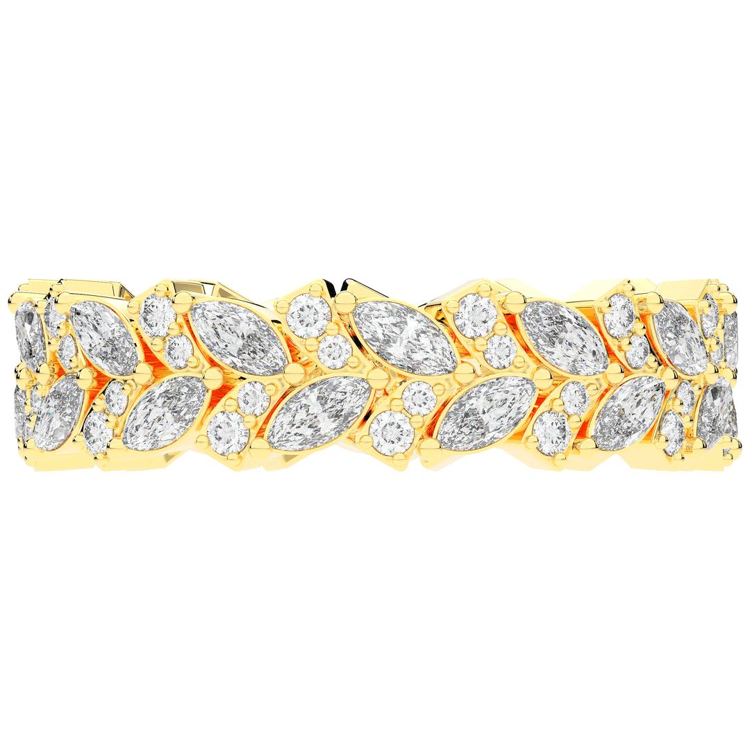 1.50CT.TW MARQUISE AND ROUND LAB DIAMOND ETERNITY WEDDING BAND - Nazarelle