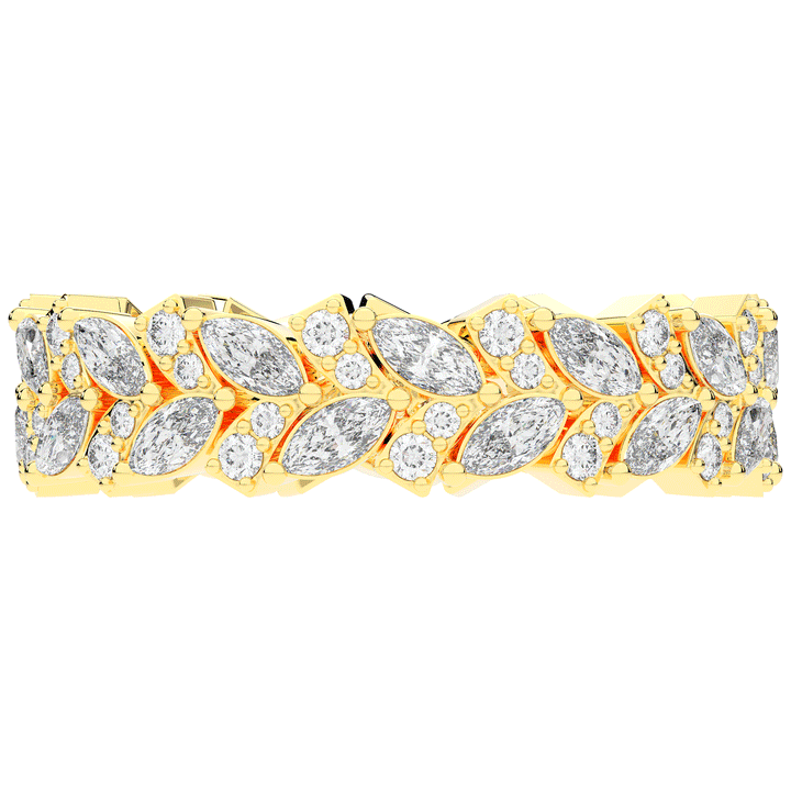 1.50CT.TW MARQUISE AND ROUND LAB DIAMOND ETERNITY WEDDING BAND - Nazarelle