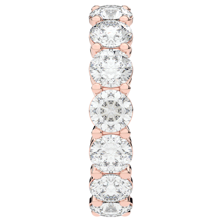 7.00CT.TW ROUND LAB DIAMOND SHARED PRONG ETERNITY WEDDING BAND - Nazarelle