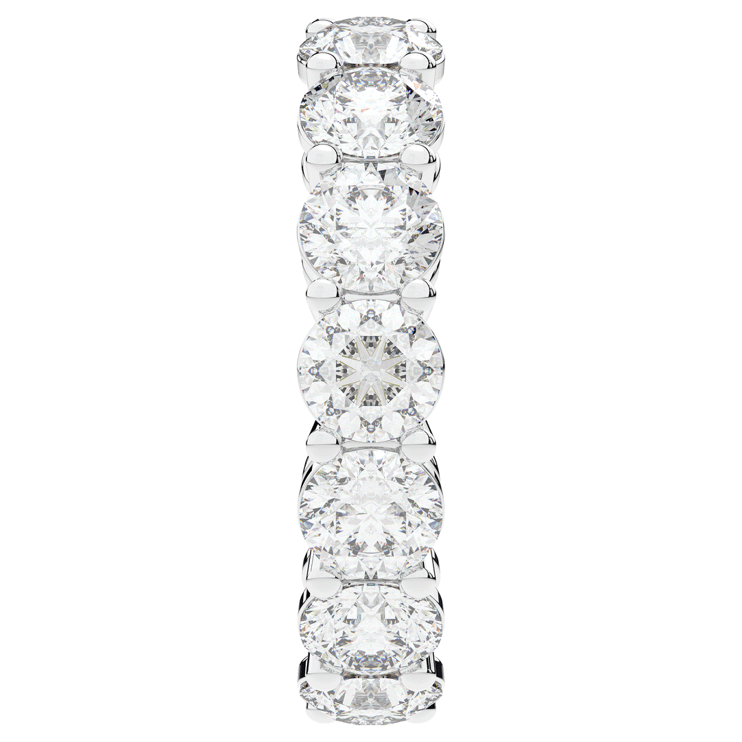 7.00CT.TW ROUND LAB DIAMOND SHARED PRONG ETERNITY WEDDING BAND - Nazarelle