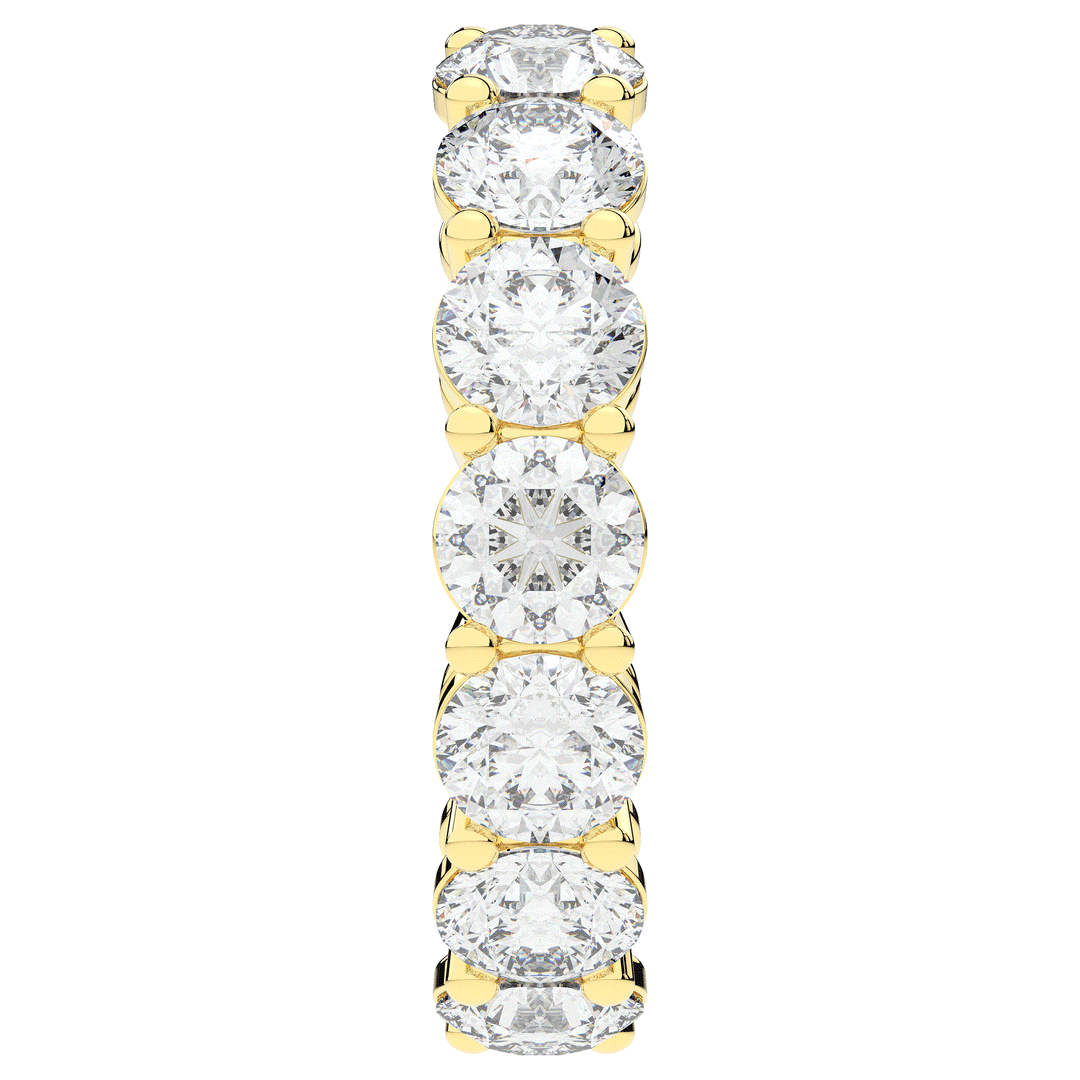 7.00CT.TW ROUND LAB DIAMOND SHARED PRONG ETERNITY WEDDING BAND - Nazarelle