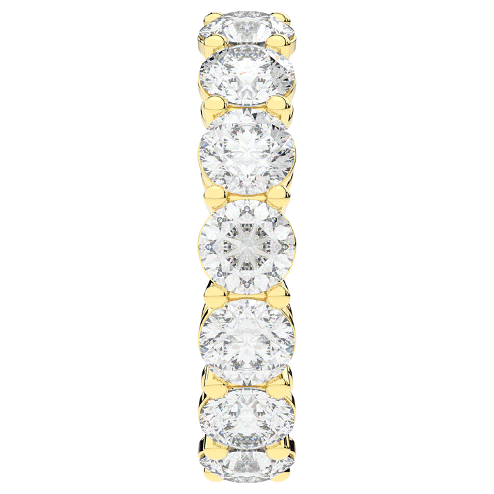 7.00CT.TW ROUND LAB DIAMOND SHARED PRONG ETERNITY WEDDING BAND - Nazarelle