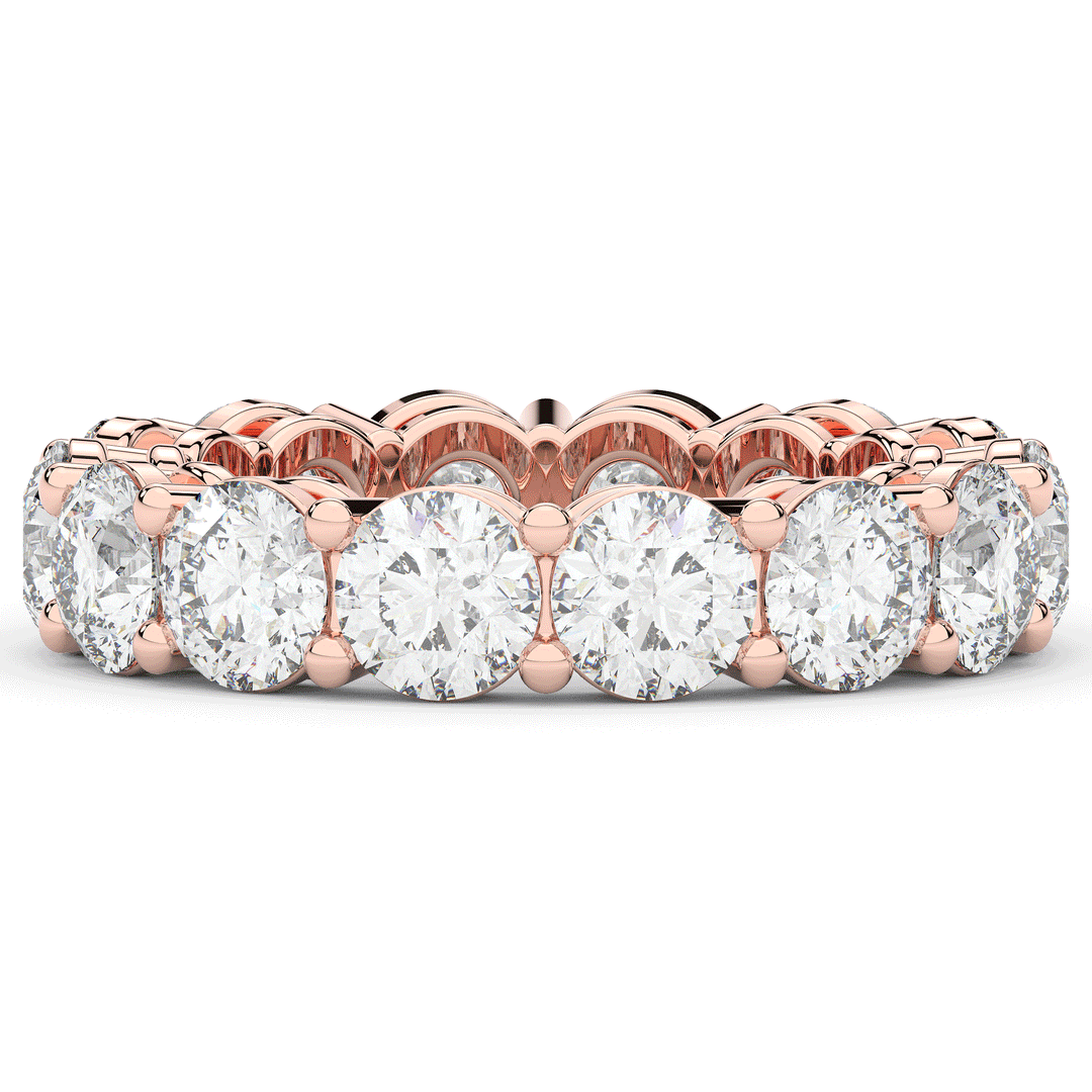7.00CT.TW ROUND LAB DIAMOND SHARED PRONG ETERNITY WEDDING BAND - Nazarelle
