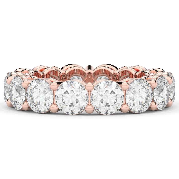 7.00CT.TW ROUND LAB DIAMOND SHARED PRONG ETERNITY WEDDING BAND - Nazarelle