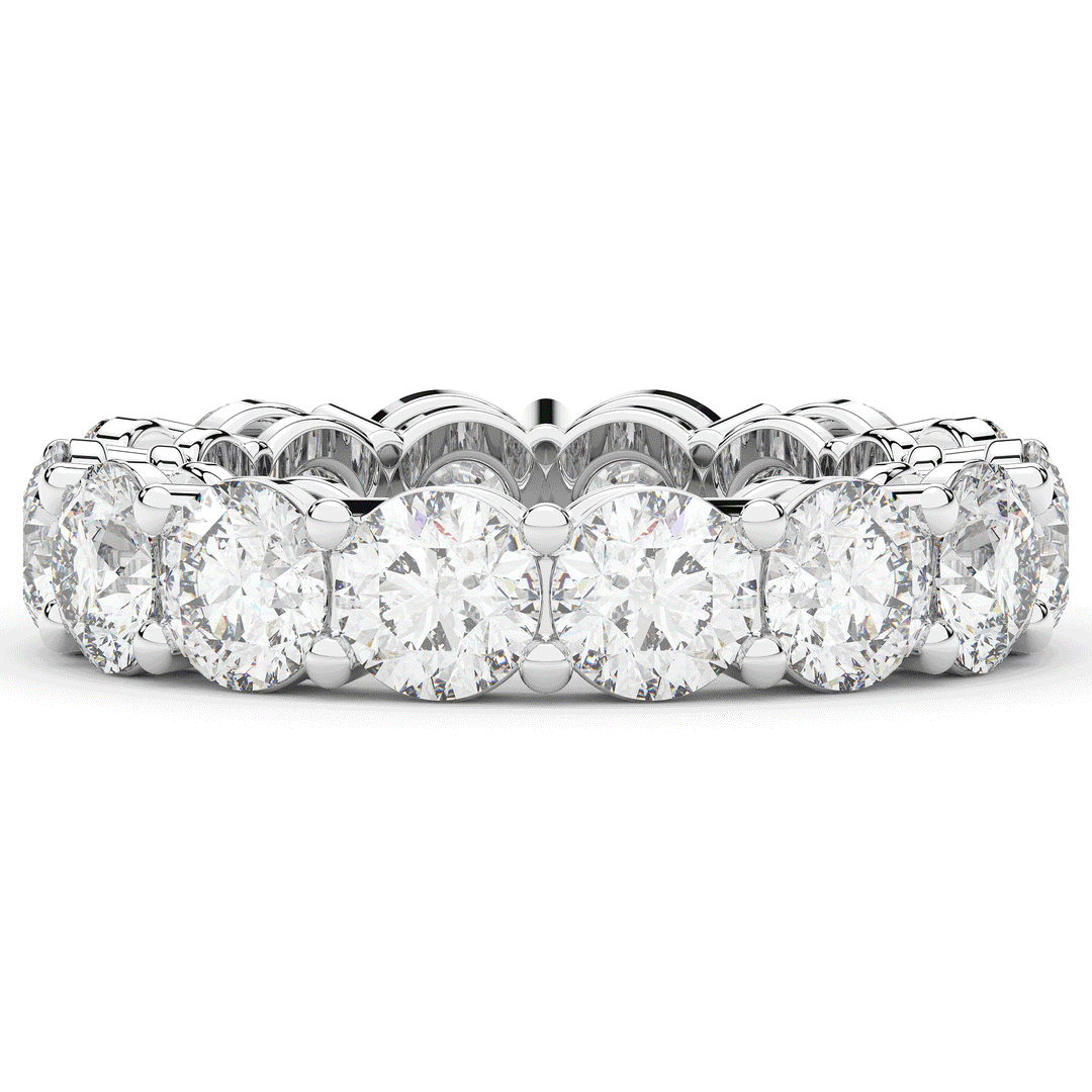 7.00CT.TW ROUND LAB DIAMOND SHARED PRONG ETERNITY WEDDING BAND - Nazarelle