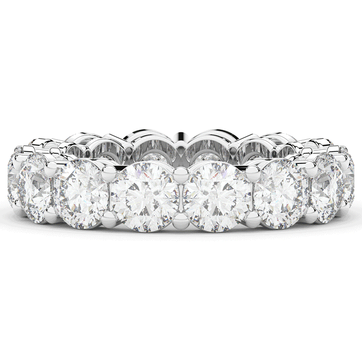 7.00CT.TW ROUND LAB DIAMOND SHARED PRONG ETERNITY WEDDING BAND - Nazarelle