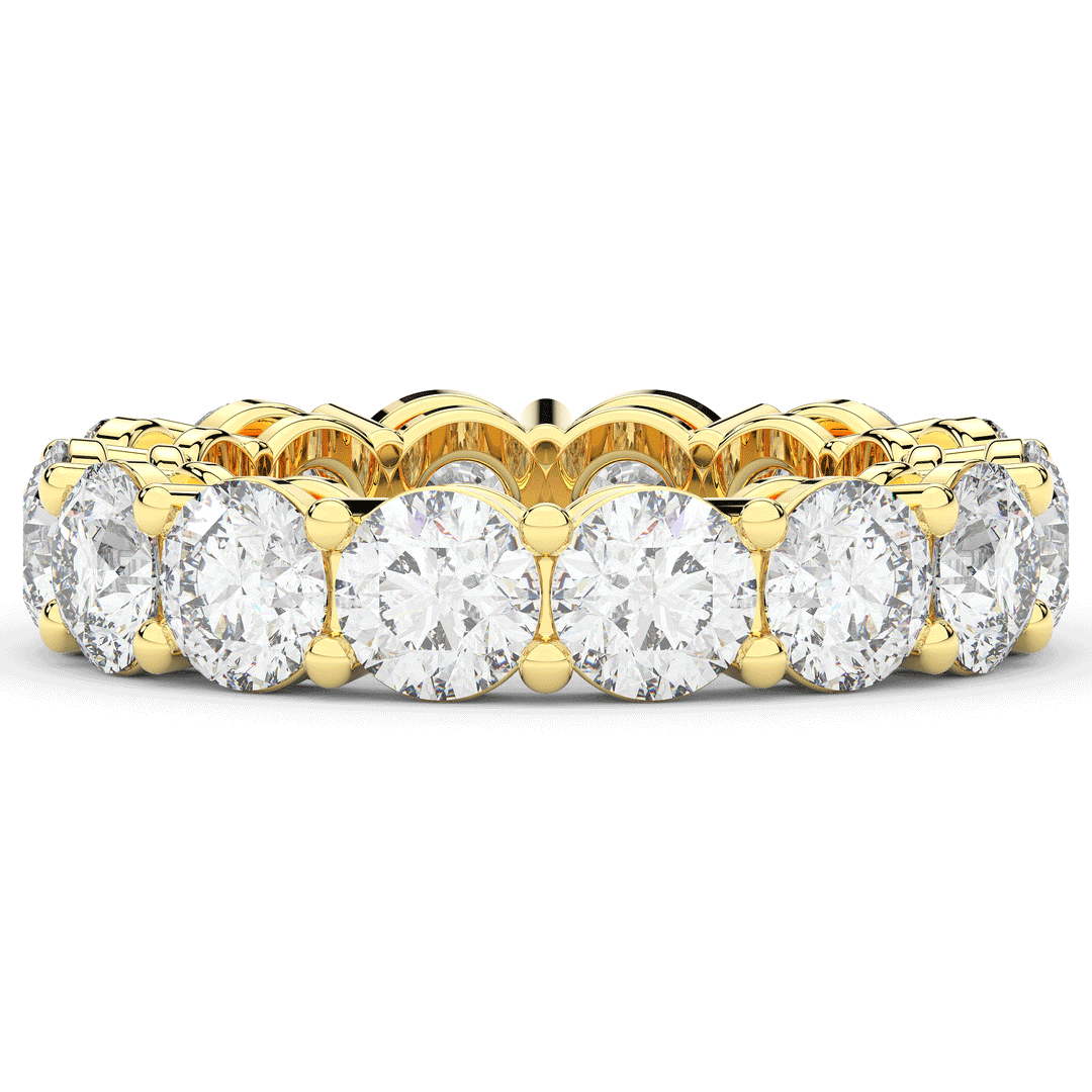 7.00CT.TW ROUND LAB DIAMOND SHARED PRONG ETERNITY WEDDING BAND - Nazarelle