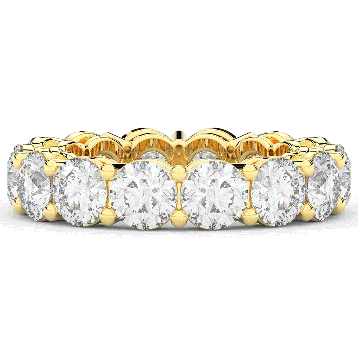 7.00CT.TW ROUND LAB DIAMOND SHARED PRONG ETERNITY WEDDING BAND - Nazarelle