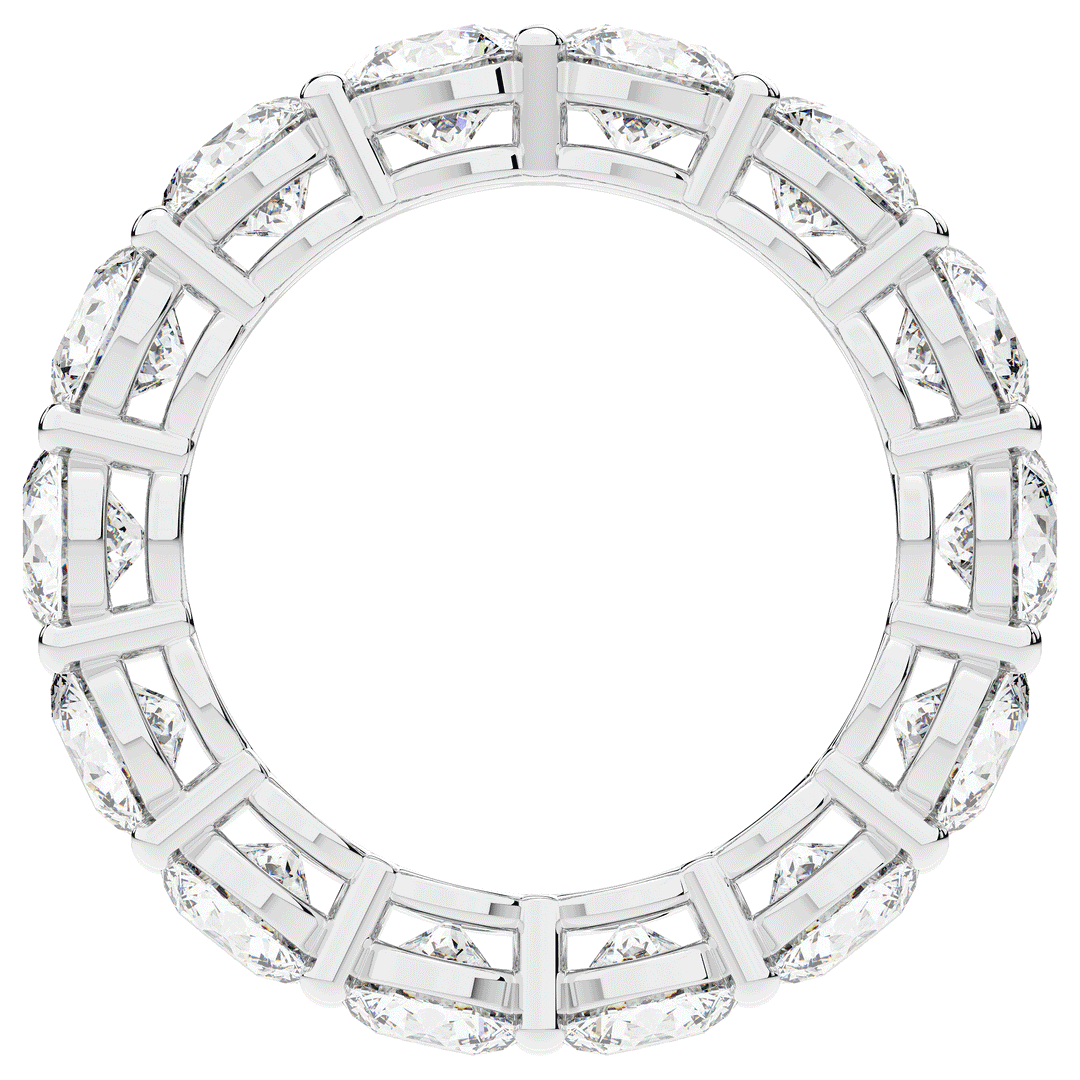 7.00CT.TW ROUND LAB DIAMOND SHARED PRONG ETERNITY WEDDING BAND - Nazarelle