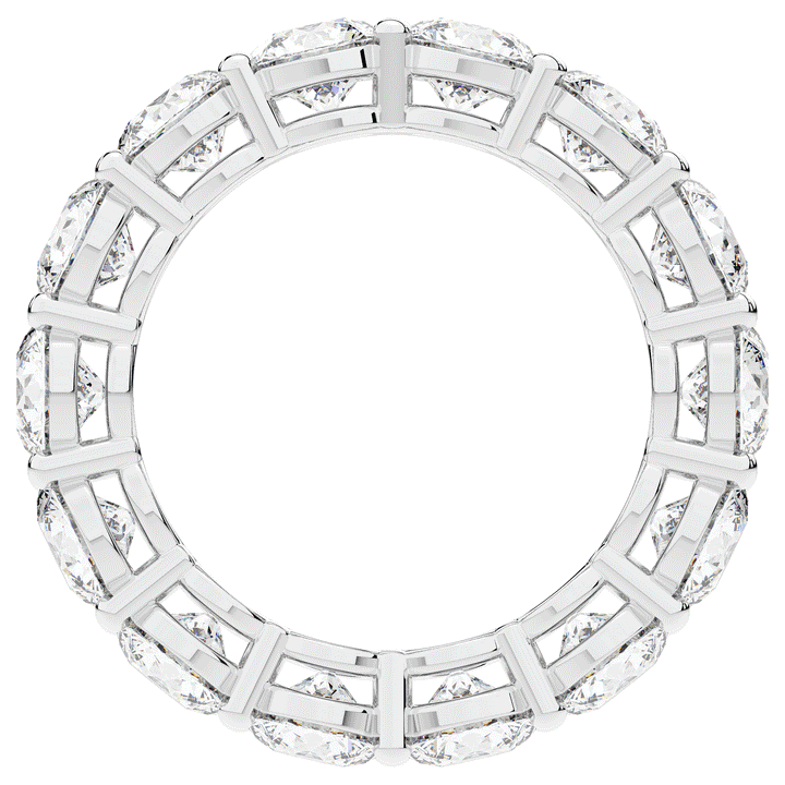 7.00CT.TW ROUND LAB DIAMOND SHARED PRONG ETERNITY WEDDING BAND - Nazarelle