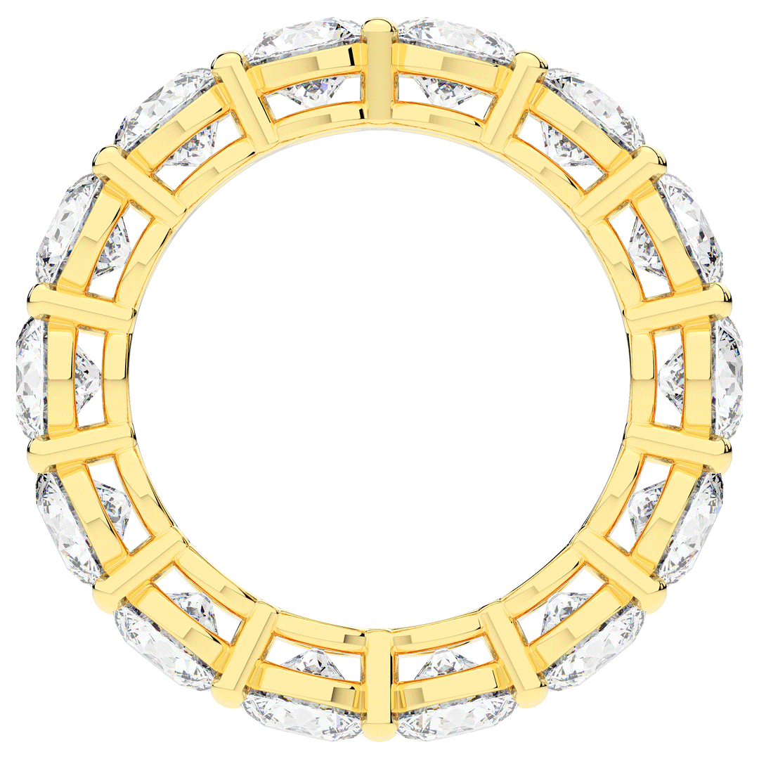 7.00CT.TW ROUND LAB DIAMOND SHARED PRONG ETERNITY WEDDING BAND - Nazarelle