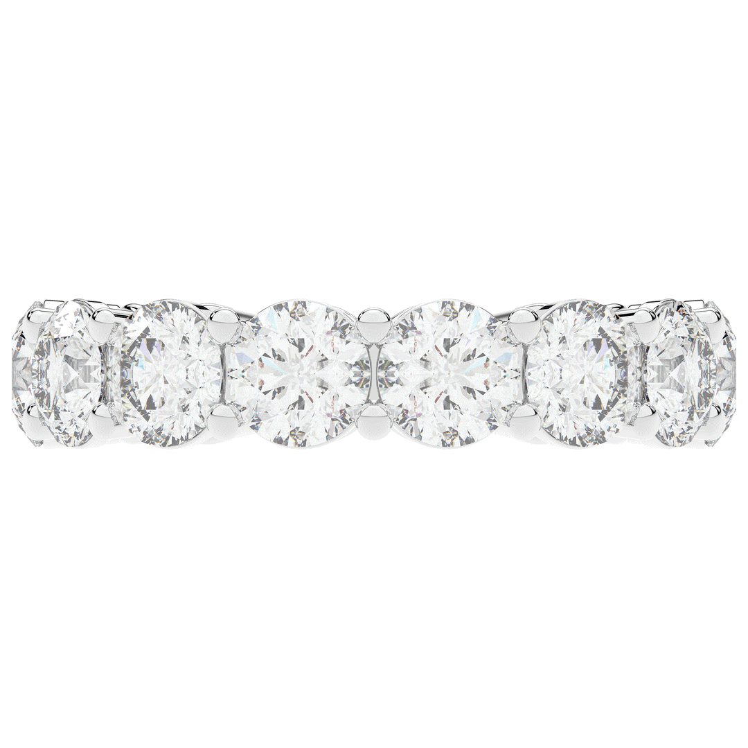 7.00CT.TW ROUND LAB DIAMOND SHARED PRONG ETERNITY WEDDING BAND - Nazarelle