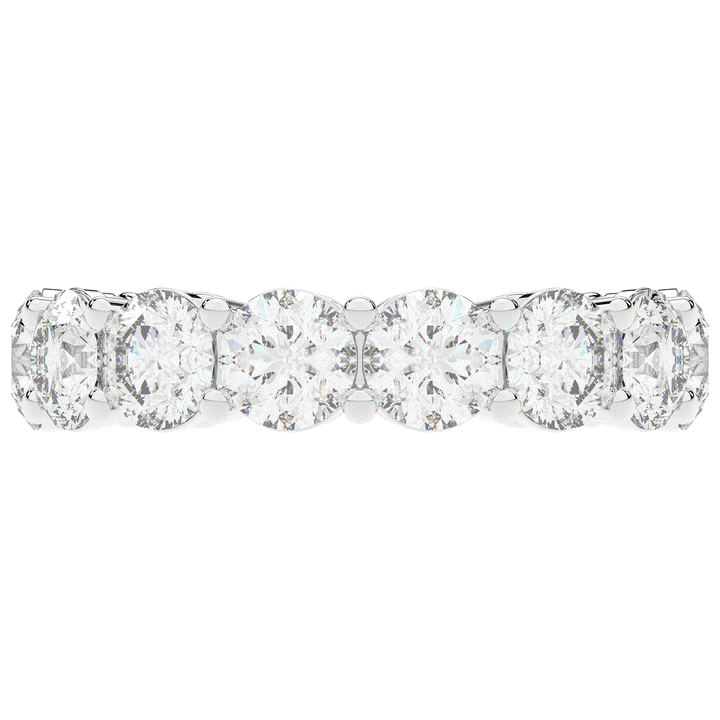 7.00CT.TW ROUND LAB DIAMOND SHARED PRONG ETERNITY WEDDING BAND - Nazarelle
