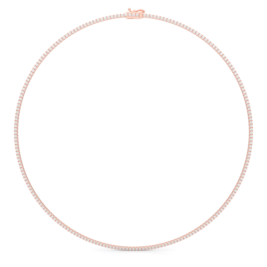 5.50CT.TW ROUND LAB DIAMOND TENNIS NECKLACE - Nazarelle