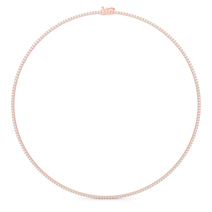 5.50CT.TW ROUND LAB DIAMOND TENNIS NECKLACE - Nazarelle