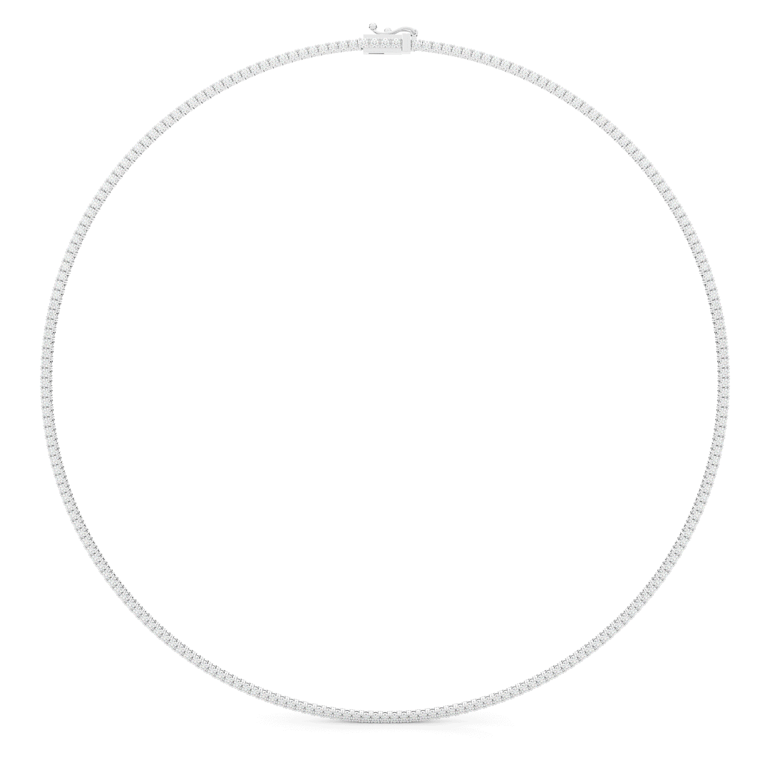 5.50CT.TW ROUND LAB DIAMOND TENNIS NECKLACE - Nazarelle