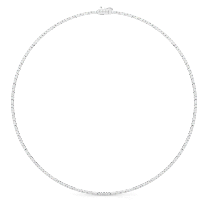 5.50CT.TW ROUND LAB DIAMOND TENNIS NECKLACE - Nazarelle