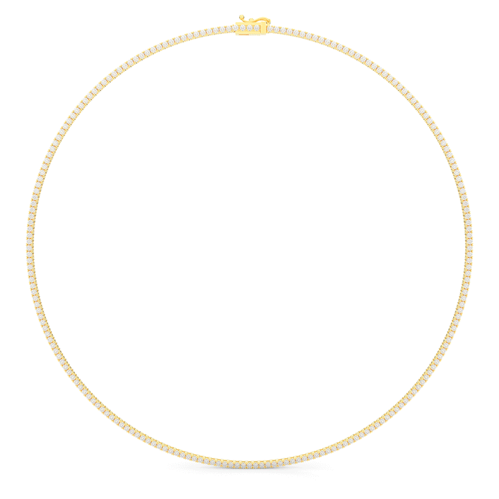5.50CT.TW ROUND LAB DIAMOND TENNIS NECKLACE - Nazarelle