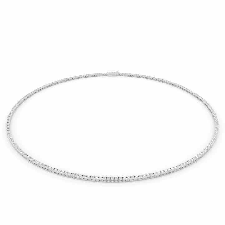 5.50CT.TW ROUND LAB DIAMOND TENNIS NECKLACE - Nazarelle