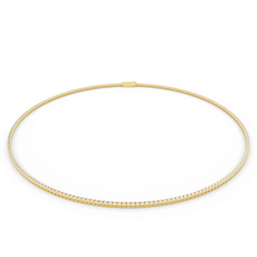 5.50CT.TW ROUND LAB DIAMOND TENNIS NECKLACE - Nazarelle