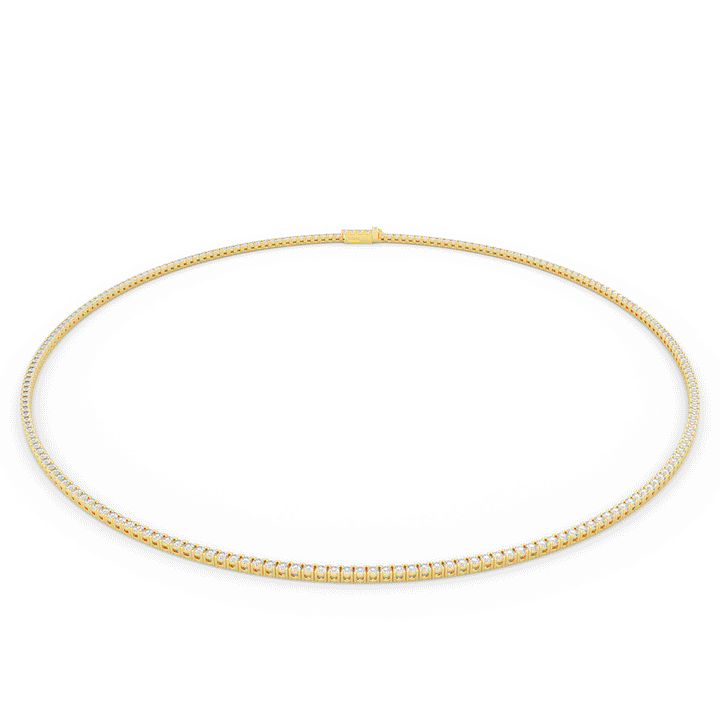 5.50CT.TW ROUND LAB DIAMOND TENNIS NECKLACE - Nazarelle
