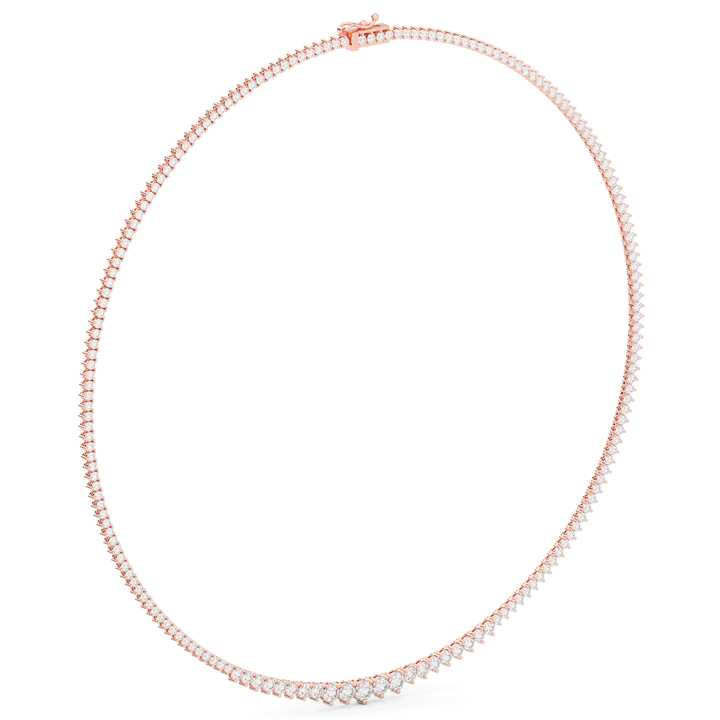 8.50CT.TW ROUND LAB DIAMOND TAPERED TENNIS NECKLACE - Nazarelle