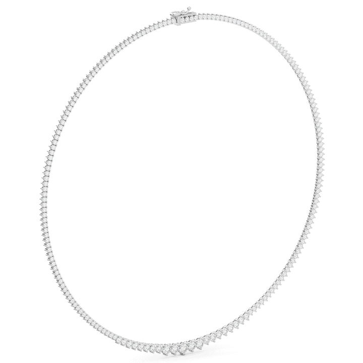 8.50CT.TW ROUND LAB DIAMOND TAPERED TENNIS NECKLACE - Nazarelle