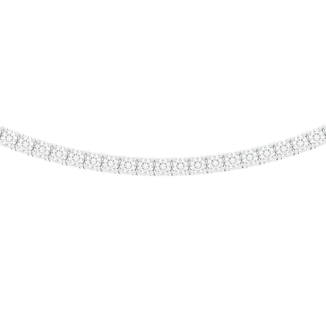 11.00CT.TW ROUND LAB DIAMOND TENNIS NECKLACE - Nazarelle