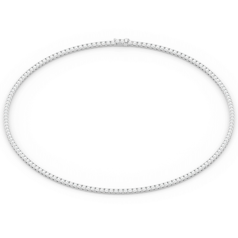11.00CT.TW ROUND LAB DIAMOND TENNIS NECKLACE - Nazarelle