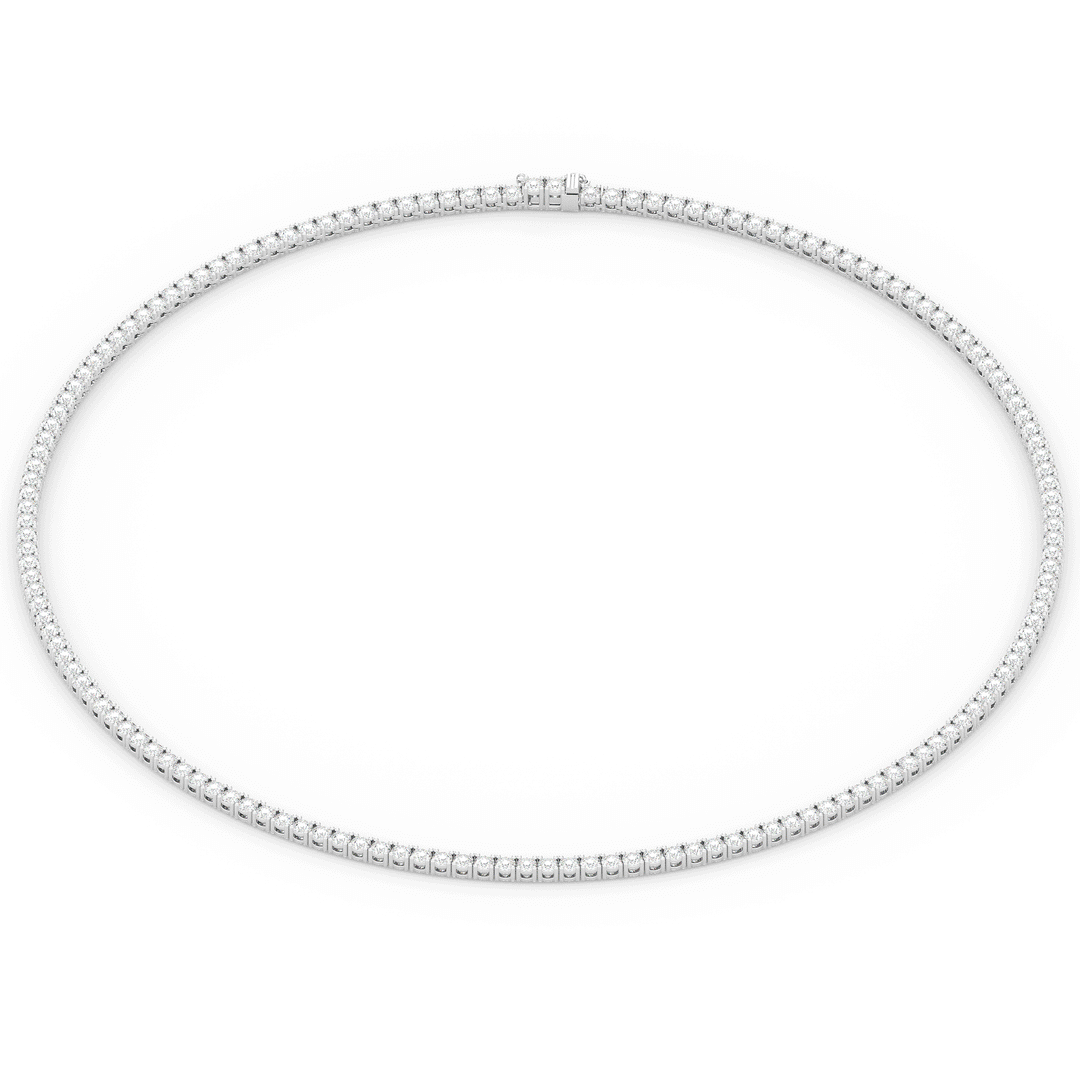 11.00CT.TW ROUND LAB DIAMOND TENNIS NECKLACE - Nazarelle