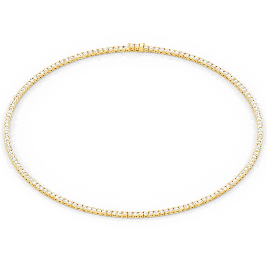 11.00CT.TW ROUND LAB DIAMOND TENNIS NECKLACE - Nazarelle