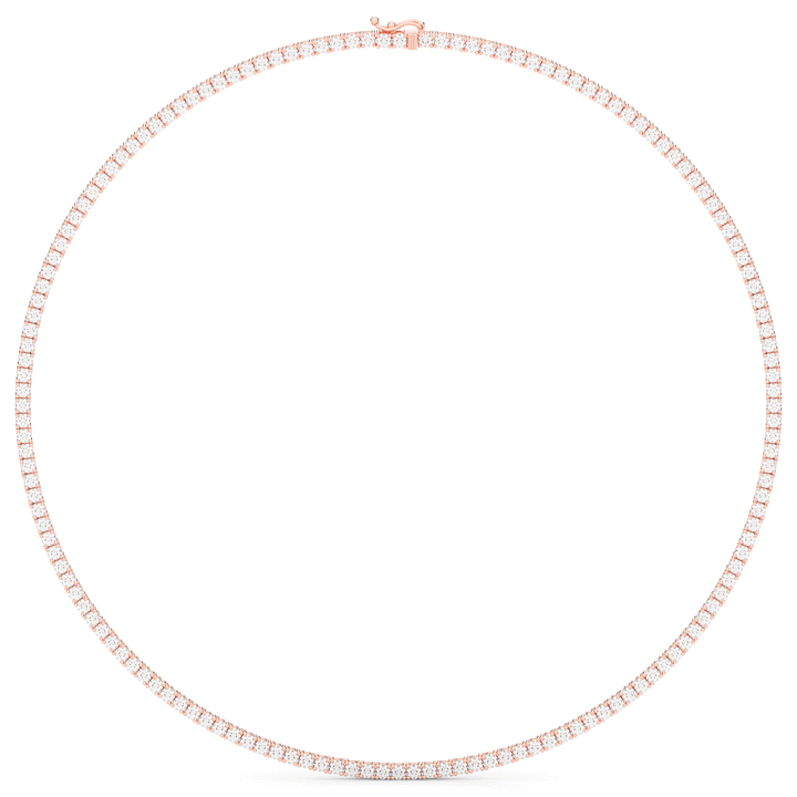 11.00CT.TW ROUND LAB DIAMOND TENNIS NECKLACE - Nazarelle