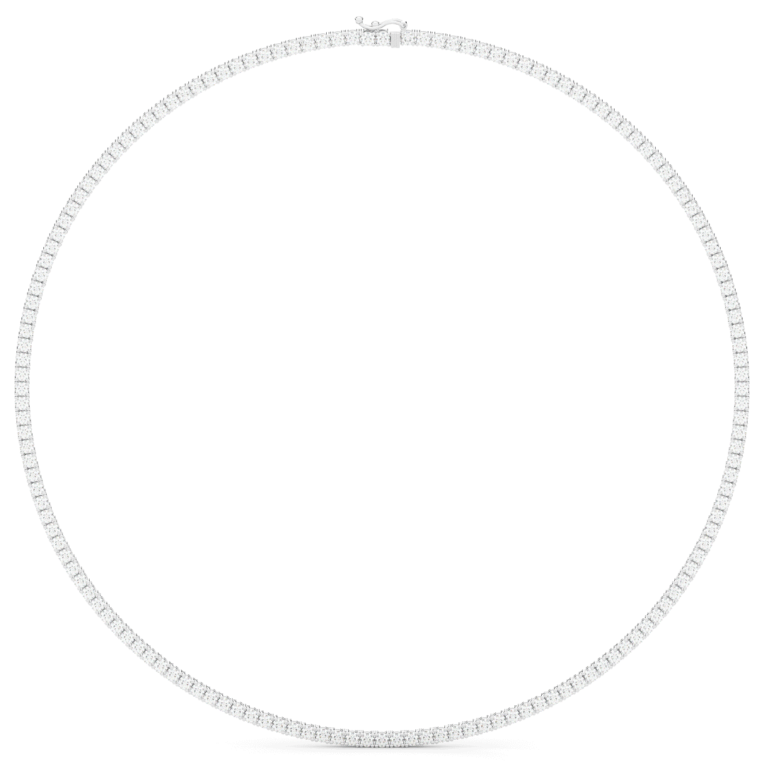11.00CT.TW ROUND LAB DIAMOND TENNIS NECKLACE - Nazarelle
