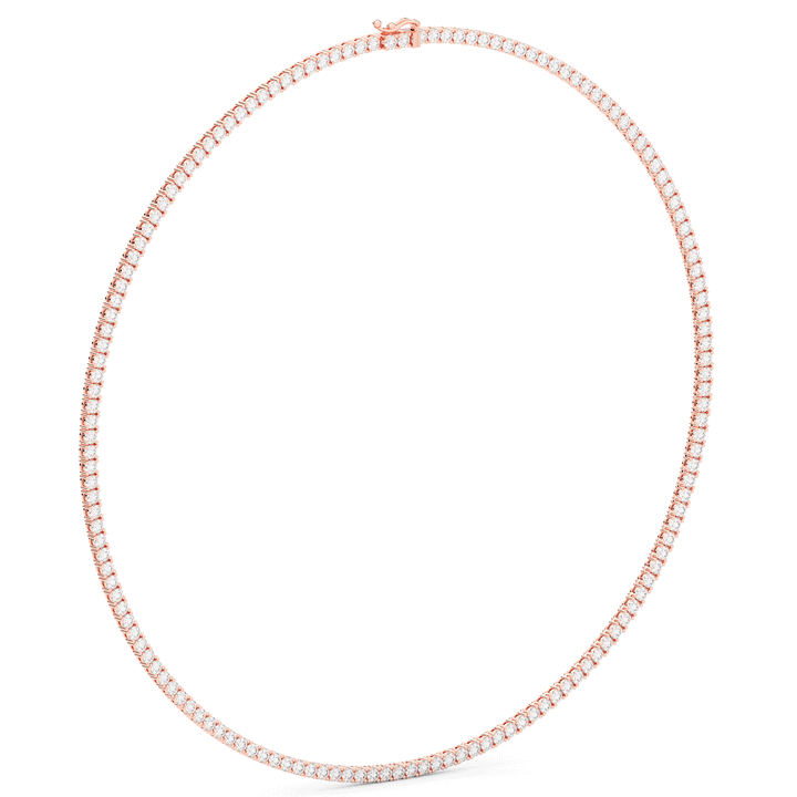 11.00CT.TW ROUND LAB DIAMOND TENNIS NECKLACE - Nazarelle