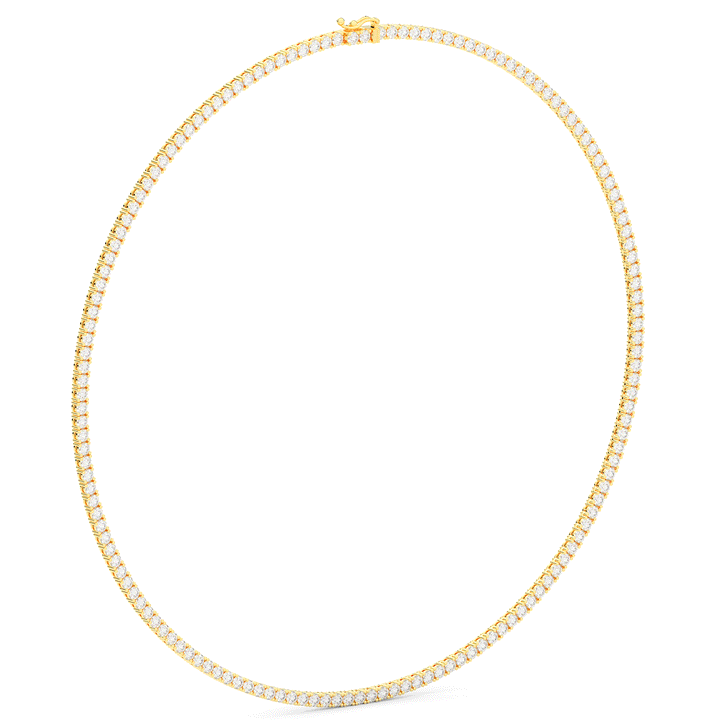 11.00CT.TW ROUND LAB DIAMOND TENNIS NECKLACE - Nazarelle