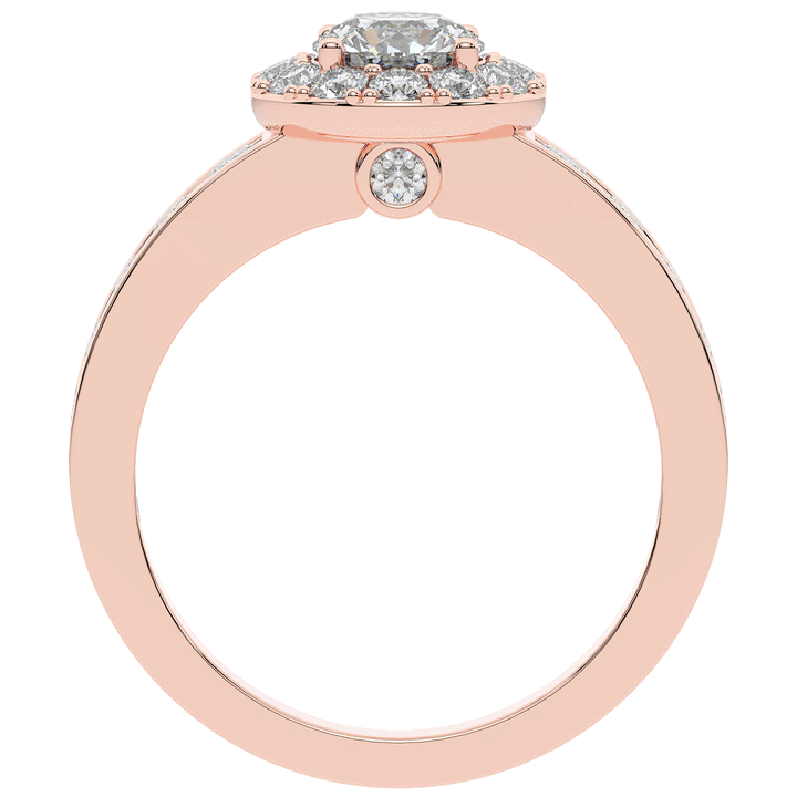 1.75CT.TW ROUND LAB DIAMOND HALO ENGAGEMENT RING - Nazarelle