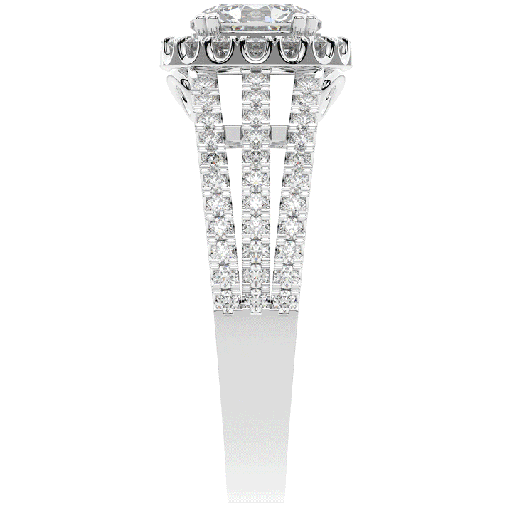 1.95CT.TW ROUND LAB DIAMOND HALO ENGAGEMENT RING - Nazarelle