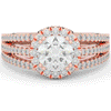 1.95CT.TW ROUND LAB DIAMOND HALO ENGAGEMENT RING - Nazarelle