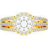 1.95CT.TW ROUND LAB DIAMOND HALO ENGAGEMENT RING - Nazarelle