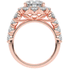 4.75CT.TW ROUND LAB DIAMOND HALO ENGAGEMENT RING - Nazarelle