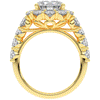 4.75CT.TW ROUND LAB DIAMOND HALO ENGAGEMENT RING - Nazarelle