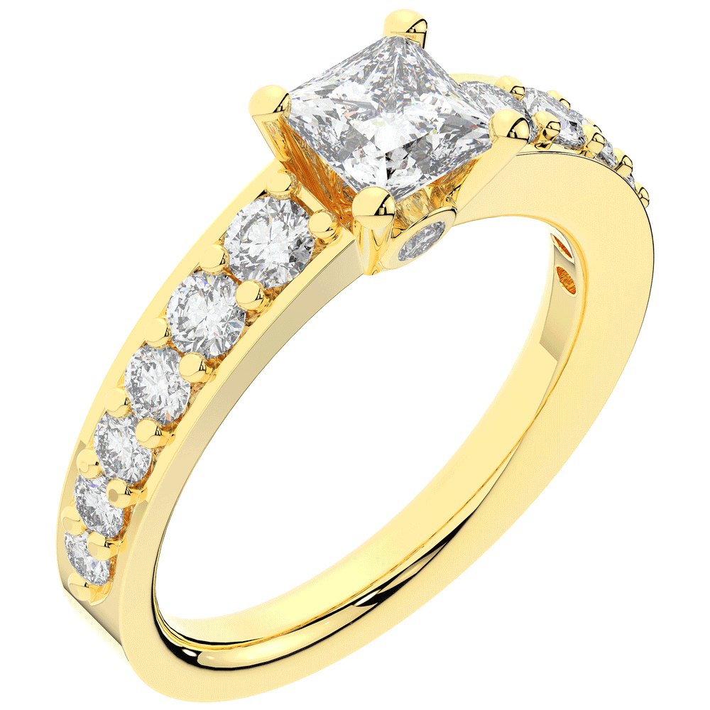 1.75CT.TW PRINCESS LAB DIAMOND SOLITAIRE ENGAGEMENT RING - Nazarelle