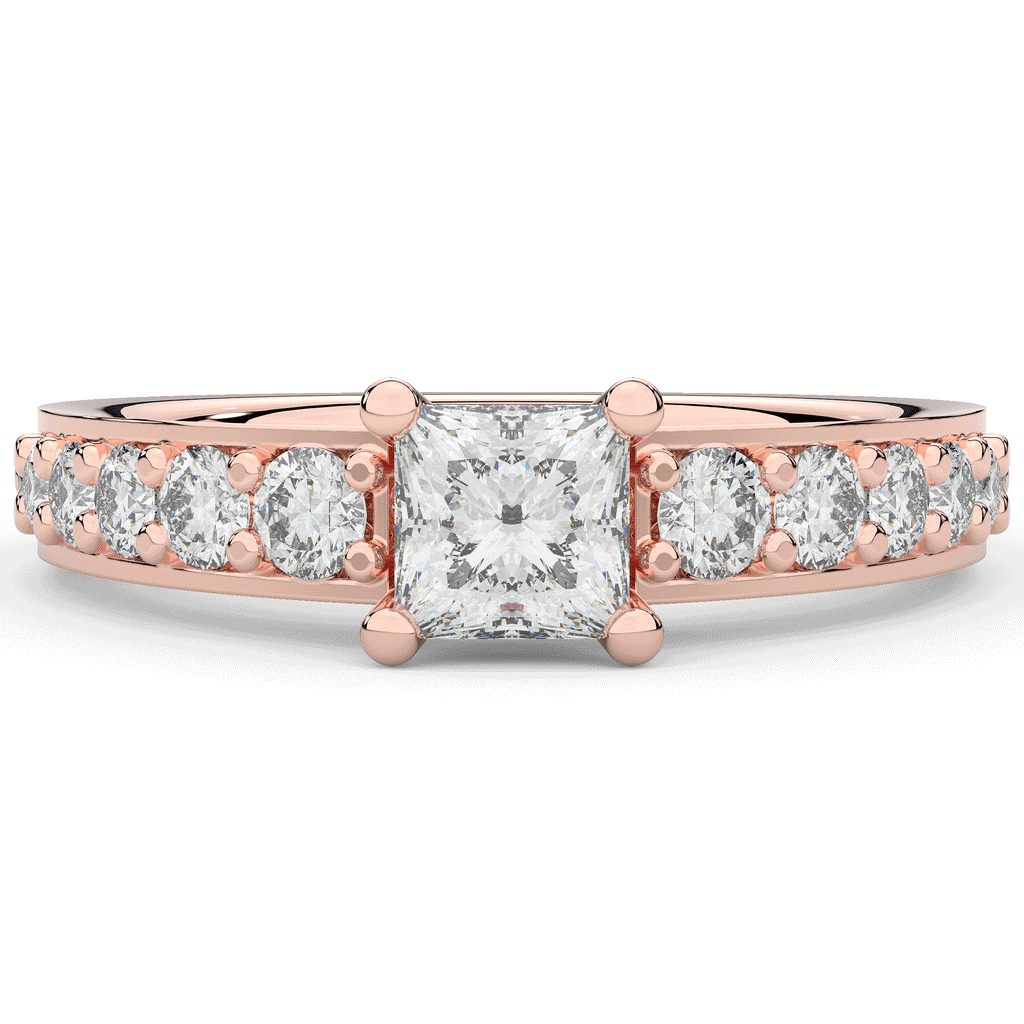 1.75CT.TW PRINCESS LAB DIAMOND SOLITAIRE ENGAGEMENT RING - Nazarelle